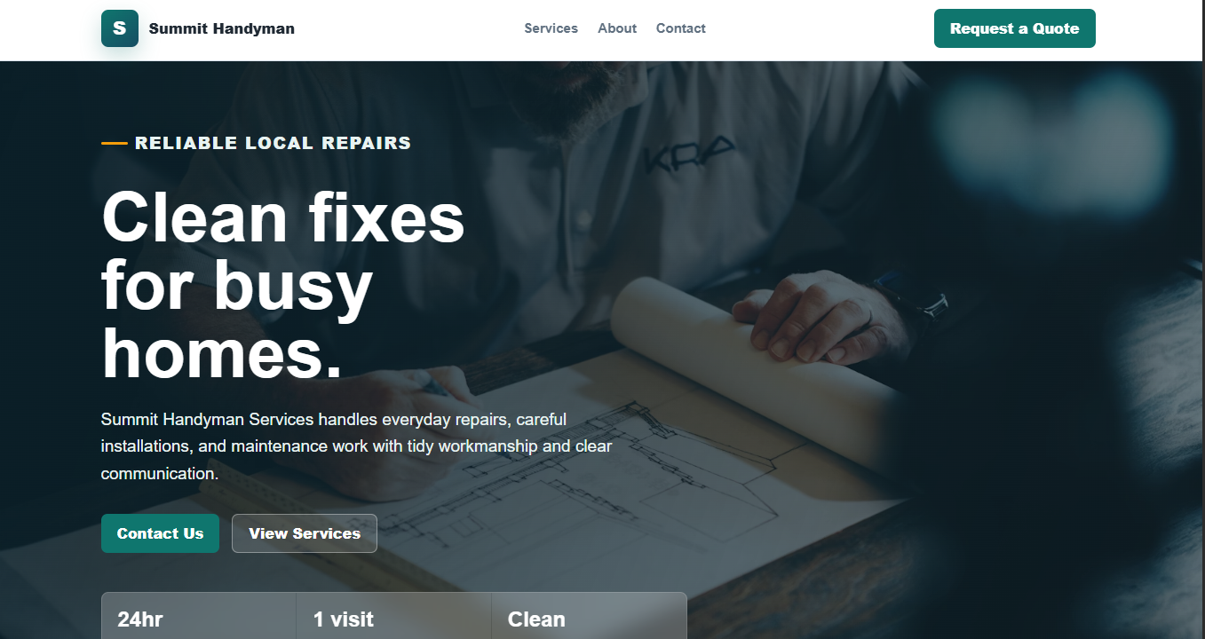 Handyman demo website